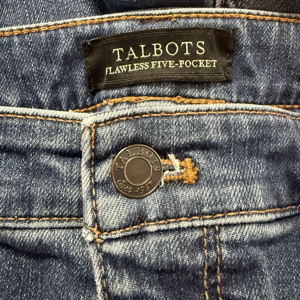 Talbots Womens 16 36x31 Five Pocket Curvy Bootcut Jeans High‎ Rise Denim